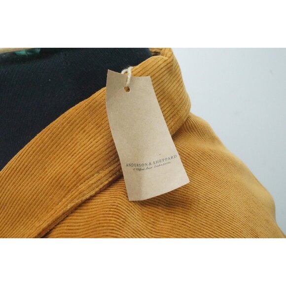 Anderson Sheppard Work Jacket Corduroy Coat Ochre Sz XXS Brand New - Picture 3 of 8
